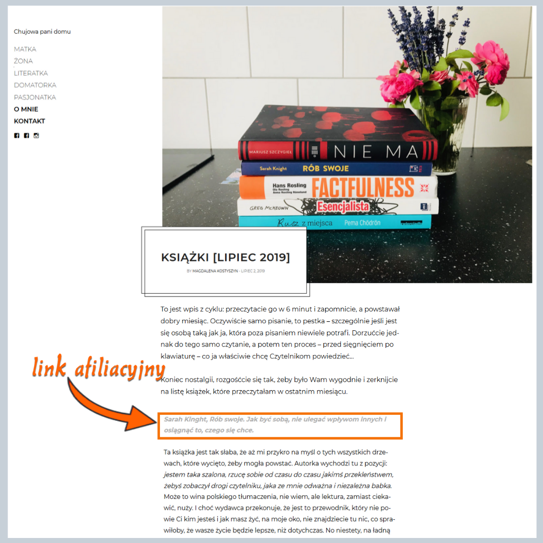 How to earn from blogging thanks to affiliation affiliate links to bookstore