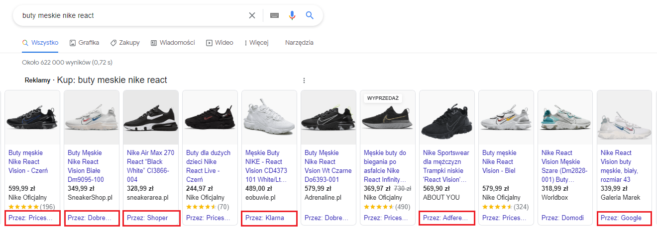 google shopping reklama produktowa