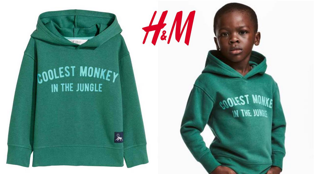 ciekawe posty na facebooka - h&m, przykład nieudanej kampanii reklamowej z czarnoskórym chłopcem w bluzie z napisem "coolest monkey in the jungle"
